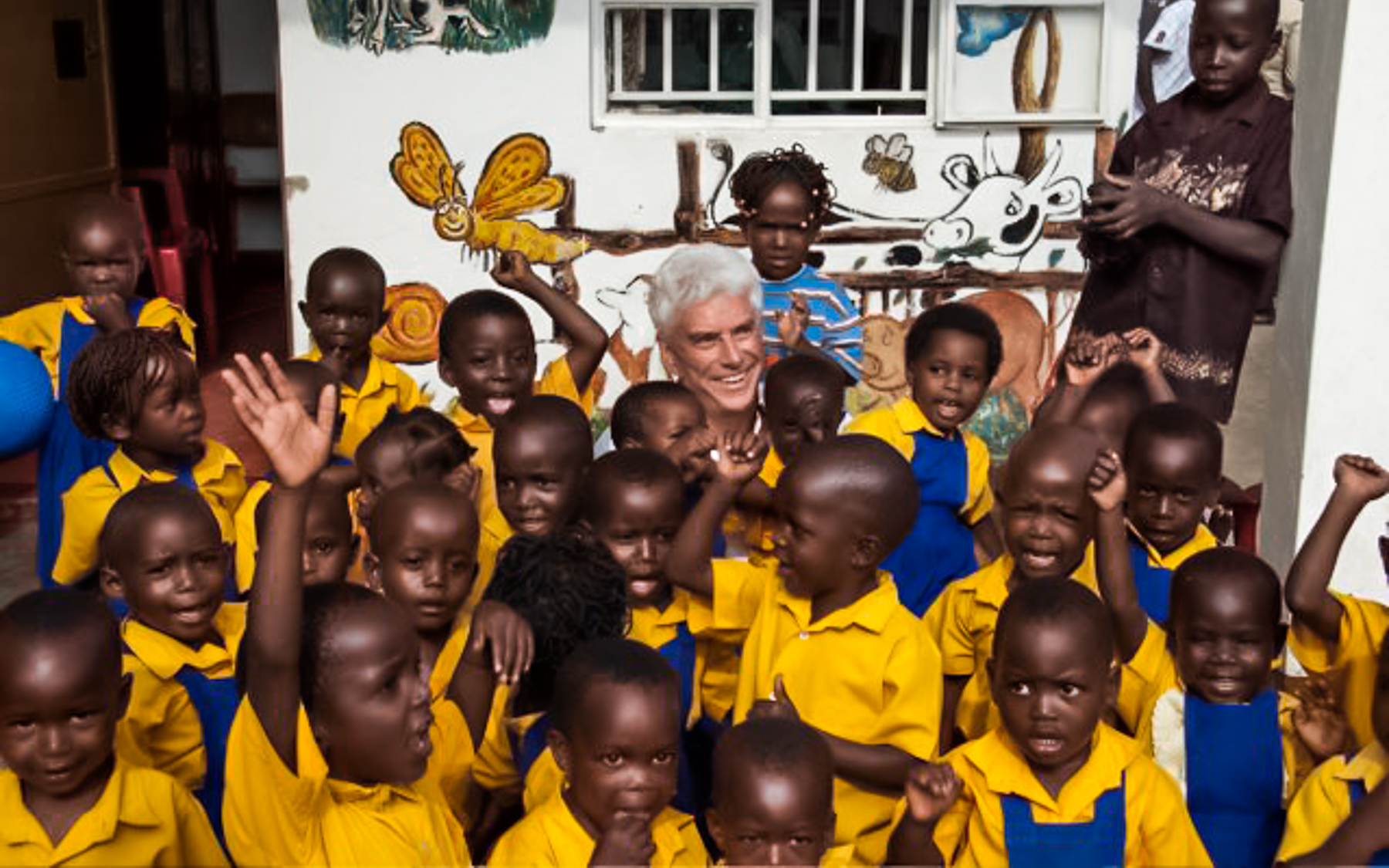 Dr. Wentz visiting an orphanage on a service trip in Uganda