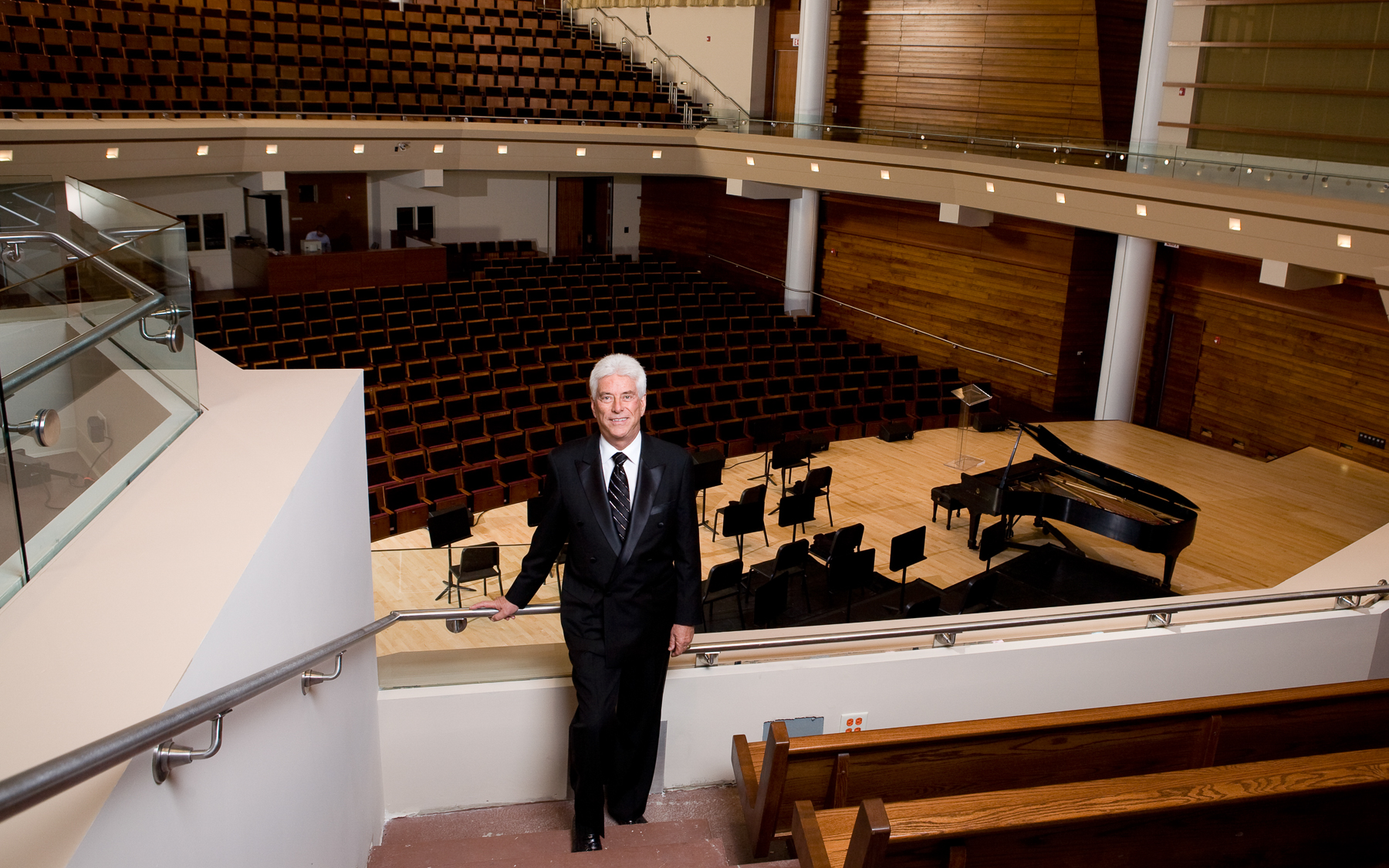 Dr. Wentz at the Wentz Concert Hall