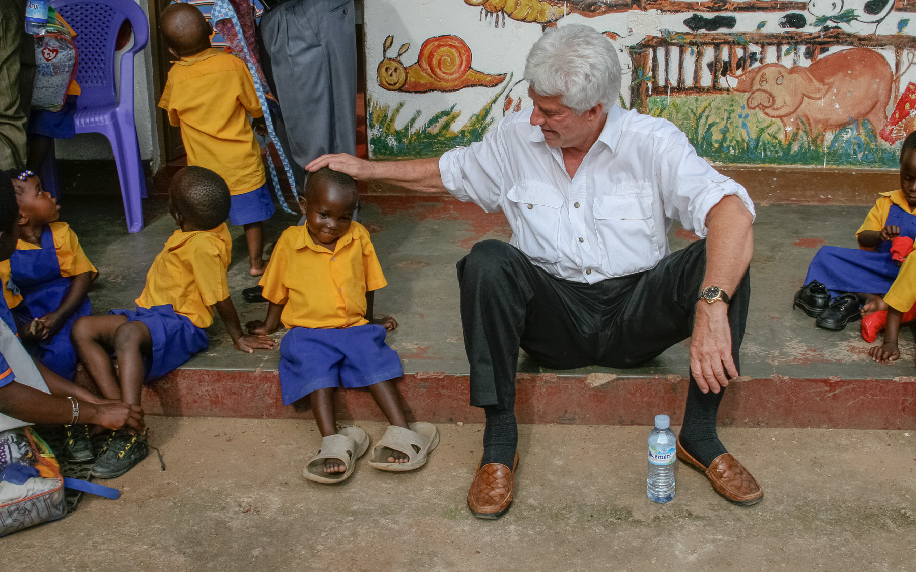 Dr. Wentz visiting an orphanage in Uganda